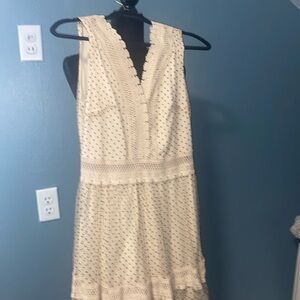 Women’s stunning cream polka dot dress